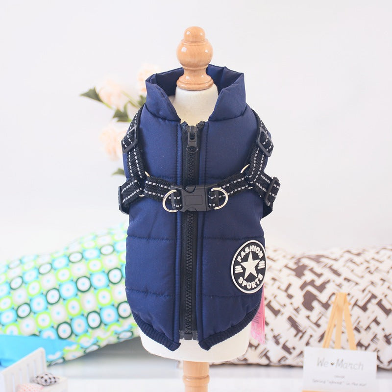 Winter Dog Jacket with Harness – Warm, Waterproof & Secure