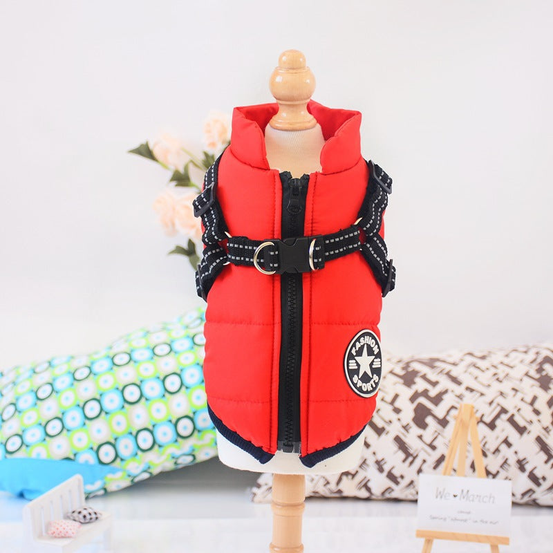 Winter Dog Jacket with Harness – Warm, Waterproof & Secure