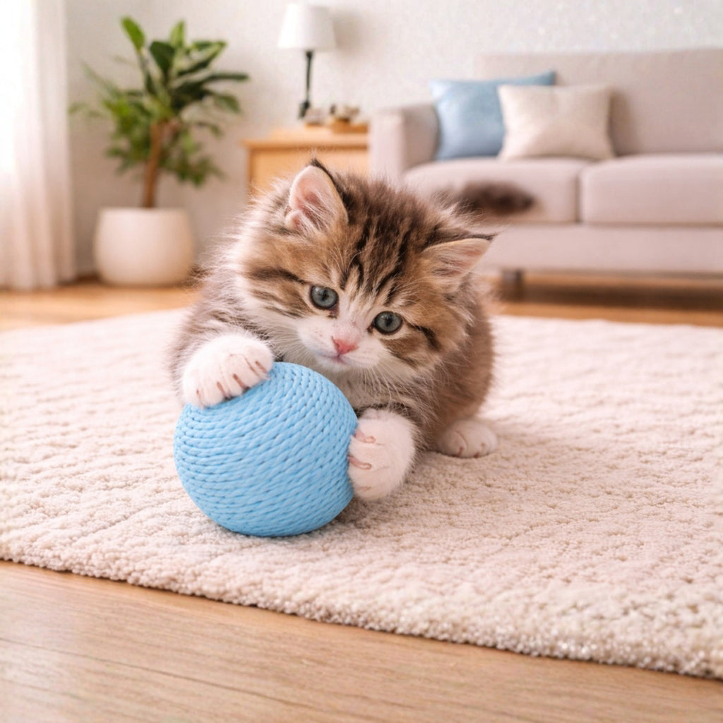 Natural Sisal Cat Ball – Interactive & Stress-Relief Toy