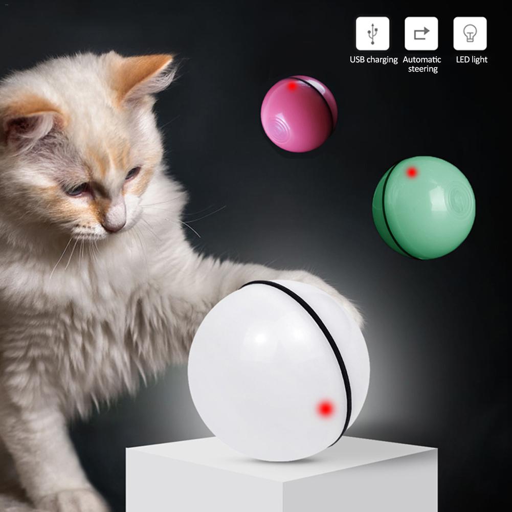 Smart Interactive Cat Ball – USB Rechargeable & LED Toy